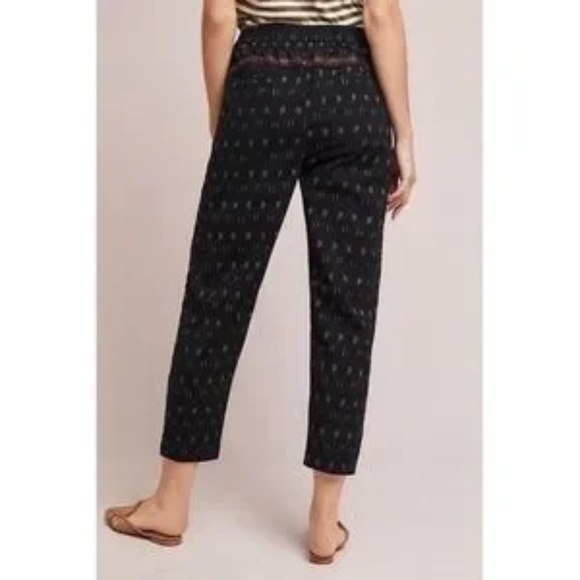 Anthropologie Black Patterned Pants - Picture 5 of 16